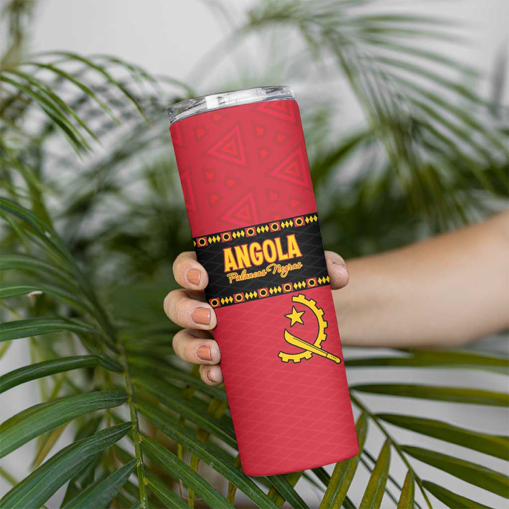 Custom Angola Football Skinny Tumbler Avante Palancas Negras