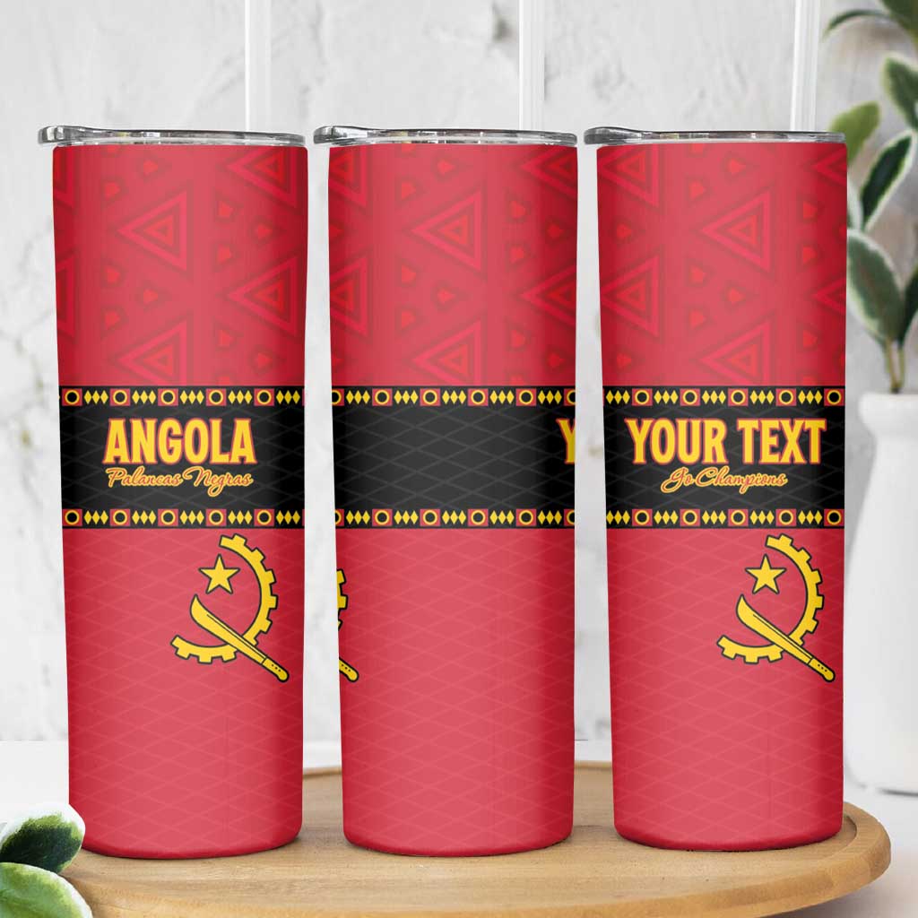 Custom Angola Football Skinny Tumbler Avante Palancas Negras
