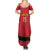 Custom Angola Football Summer Maxi Dress Avante Palancas Negras