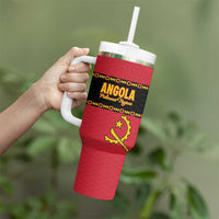 Custom Angola Football Tumbler With Handle Avante Palancas Negras