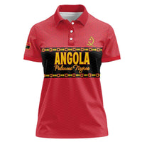 Custom Angola Football Women Polo Shirt Avante Palancas Negras