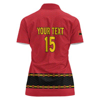 Custom Angola Football Women Polo Shirt Avante Palancas Negras