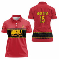 Custom Angola Football Women Polo Shirt Avante Palancas Negras