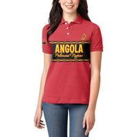 Custom Angola Football Women Polo Shirt Avante Palancas Negras