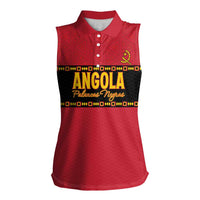 Custom Angola Football Women Sleeveless Polo Shirt Avante Palancas Negras