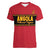 Custom Angola Football Women V-Neck T-Shirt Avante Palancas Negras