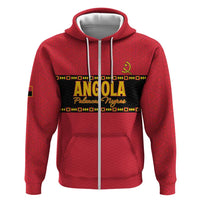 Custom Angola Football Zip Hoodie Avante Palancas Negras
