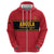 Custom Angola Football Zip Hoodie Avante Palancas Negras