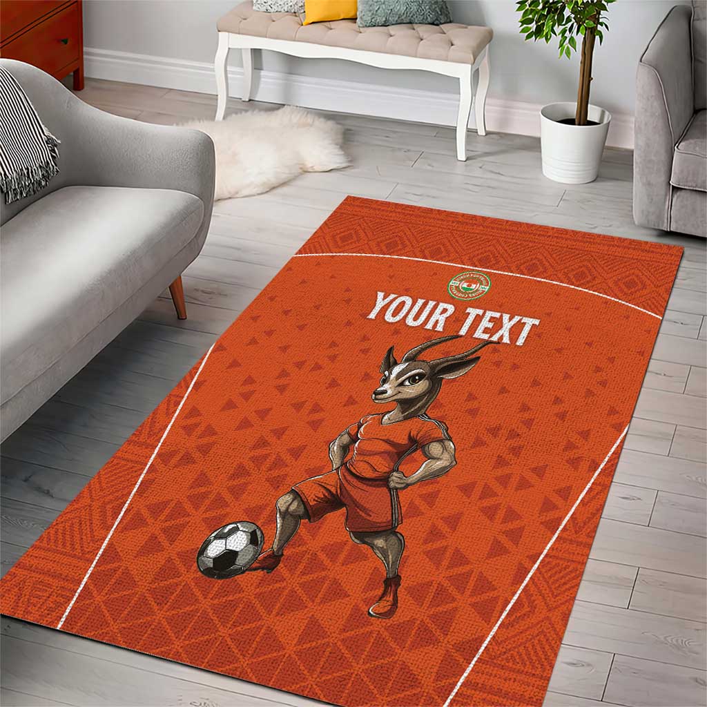 Custom Niger Football Area Rug Allez les Menas On Va Gagner