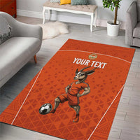 Custom Niger Football Area Rug Allez les Menas On Va Gagner