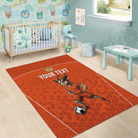 Custom Niger Football Area Rug Allez les Menas On Va Gagner