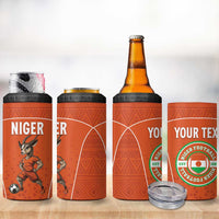Custom Niger Football 4 in 1 Can Cooler Tumbler Allez les Menas On Va Gagner