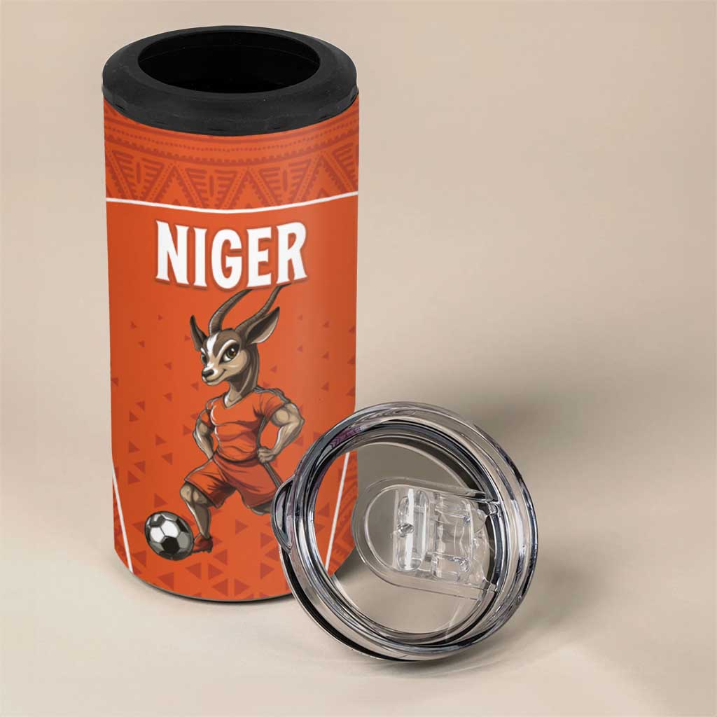 Custom Niger Football 4 in 1 Can Cooler Tumbler Allez les Menas On Va Gagner