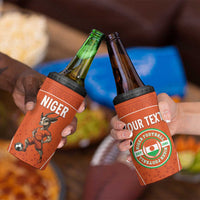 Custom Niger Football 4 in 1 Can Cooler Tumbler Allez les Menas On Va Gagner