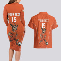 Custom Niger Football Couples Matching Long Sleeve Bodycon Dress and Hawaiian Shirt Allez les Menas On Va Gagner