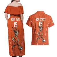 Custom Niger Football Couples Matching Off Shoulder Maxi Dress and Hawaiian Shirt Allez les Menas On Va Gagner