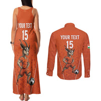 Custom Niger Football Couples Matching Tank Maxi Dress and Long Sleeve Button Shirt Allez les Menas On Va Gagner