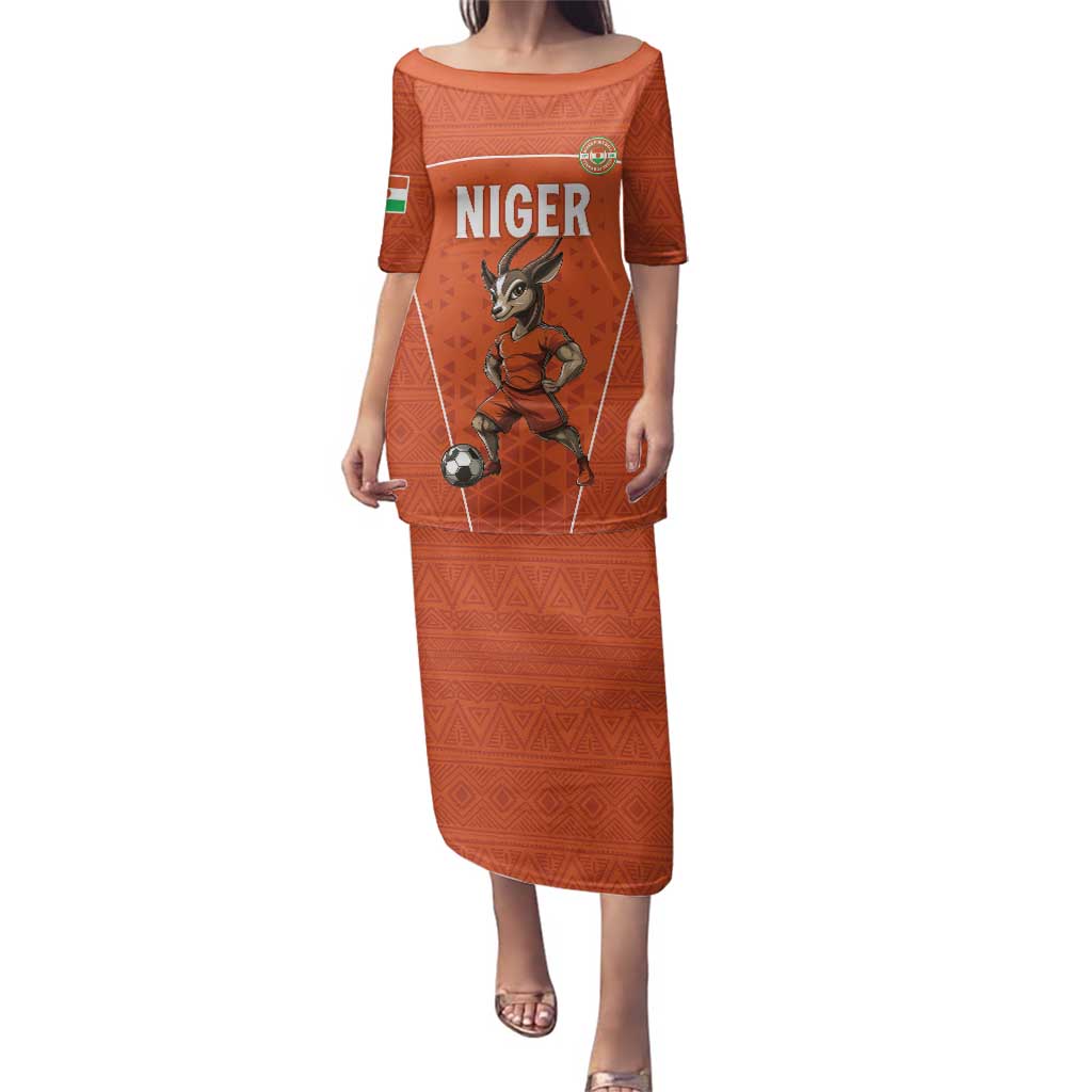 Custom Niger Football Family Matching Puletasi and Hawaiian Shirt Allez les Menas On Va Gagner