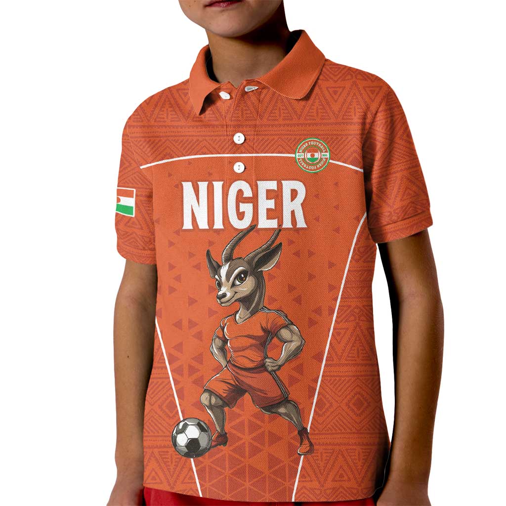 Custom Niger Football Kid Polo Shirt Allez les Menas On Va Gagner