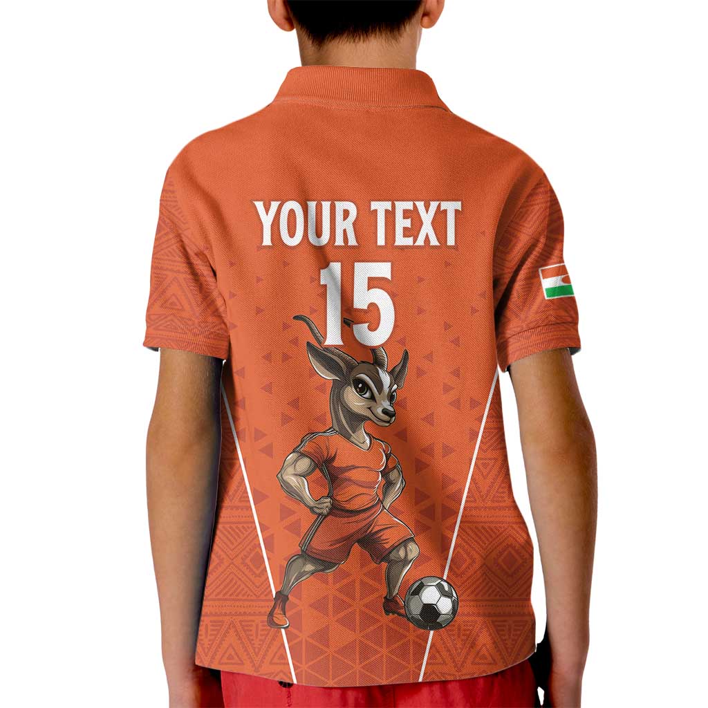 Custom Niger Football Kid Polo Shirt Allez les Menas On Va Gagner