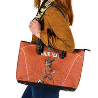 Custom Niger Football Leather Tote Bag Allez les Menas On Va Gagner