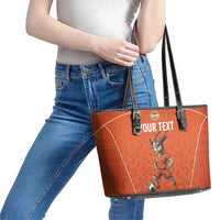 Custom Niger Football Leather Tote Bag Allez les Menas On Va Gagner
