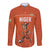 Custom Niger Football Long Sleeve Button Shirt Allez les Menas On Va Gagner
