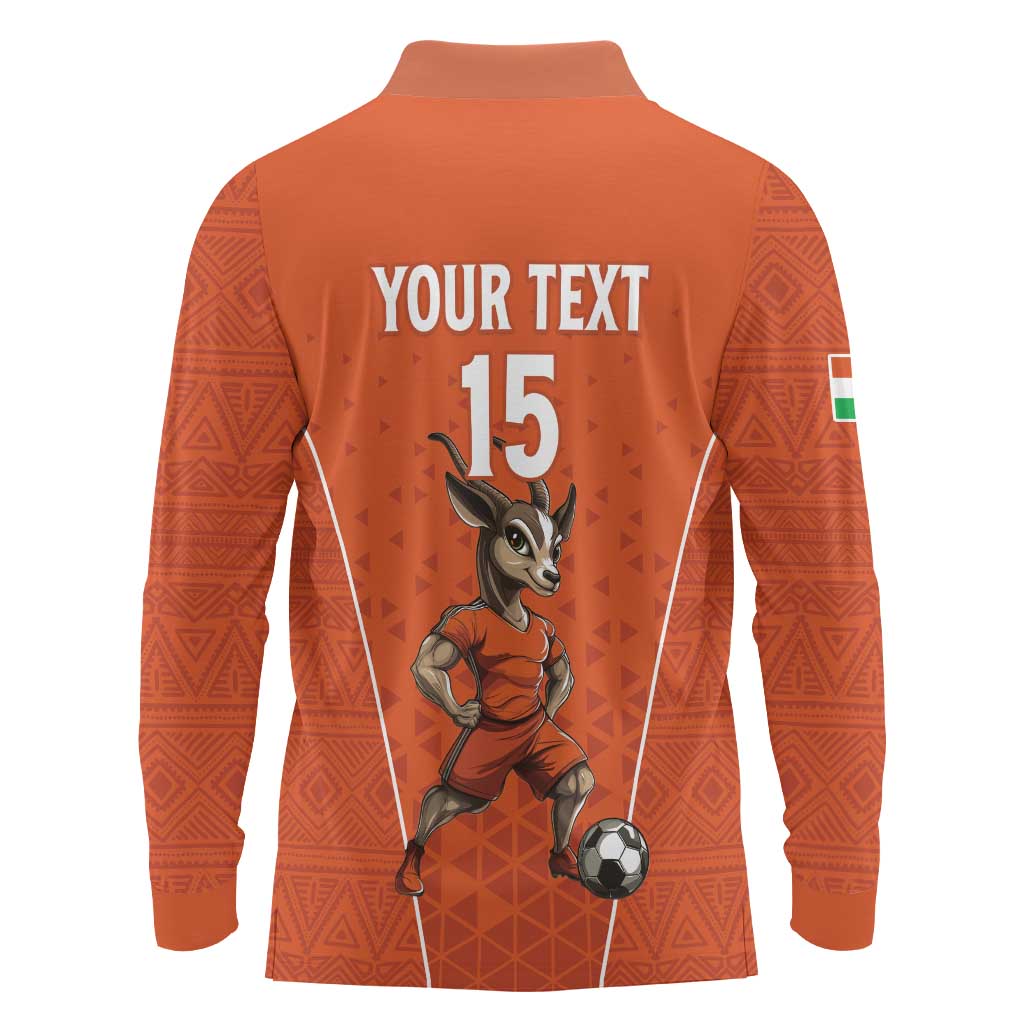 Custom Niger Football Long Sleeve Polo Shirt Allez les Menas On Va Gagner