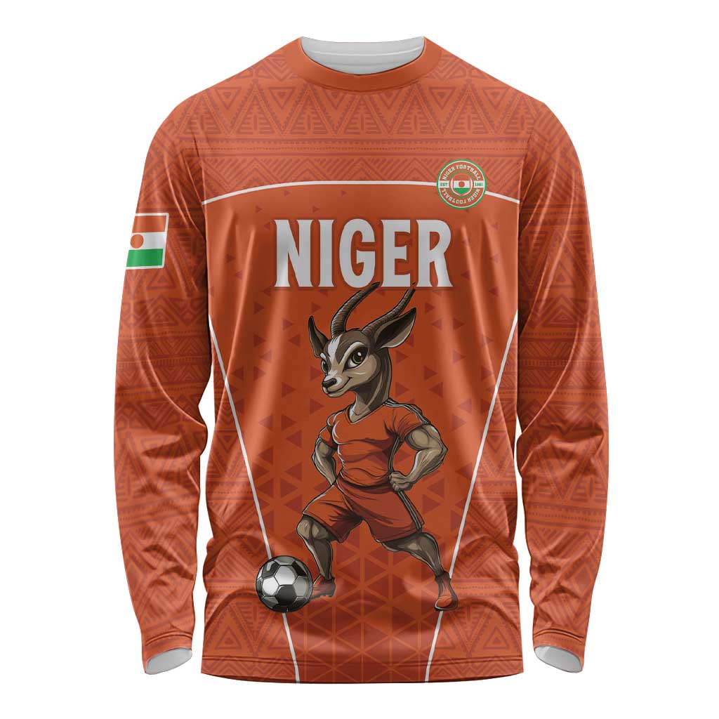 Custom Niger Football Long Sleeve Shirt Allez les Menas On Va Gagner