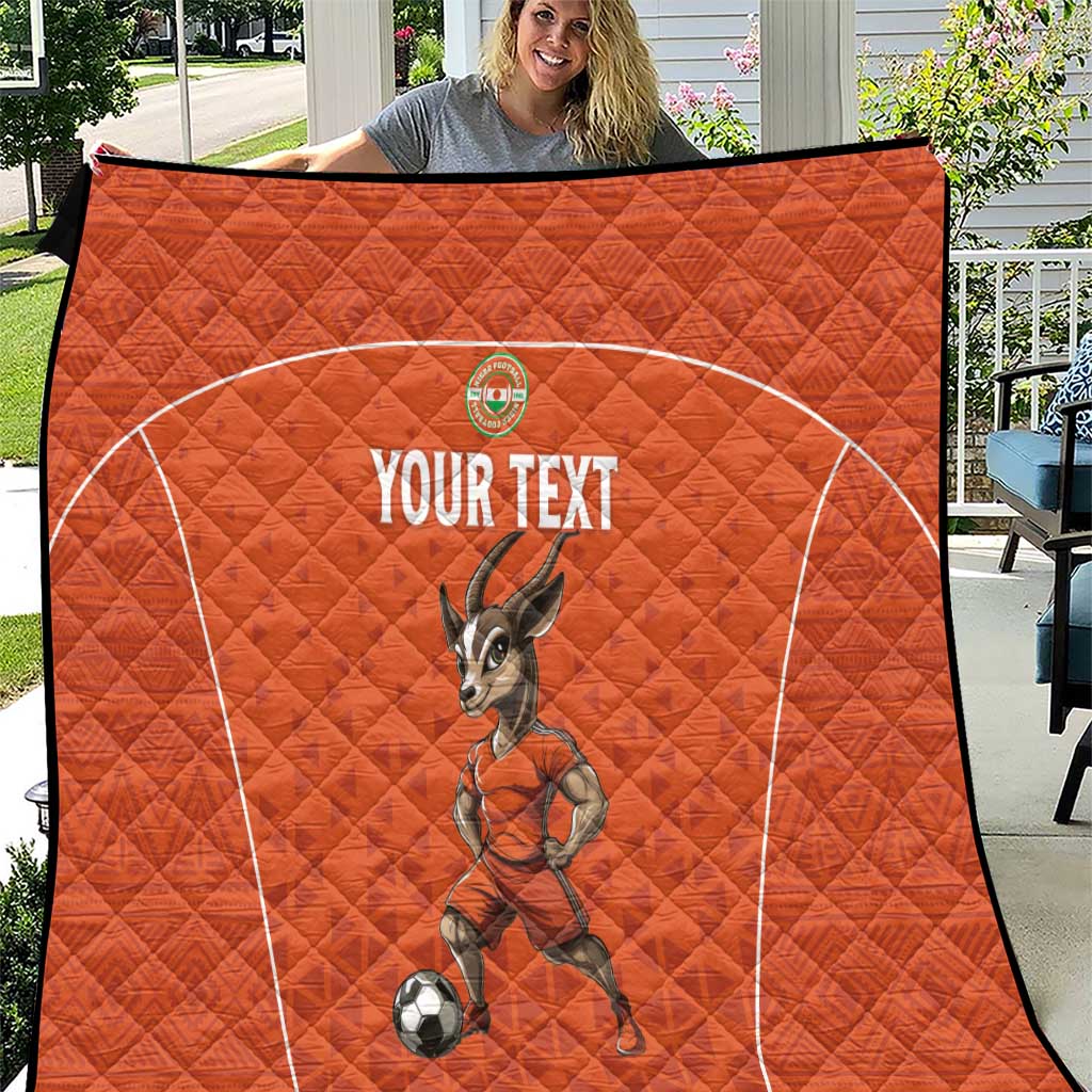 Custom Niger Football Quilt Allez les Menas On Va Gagner
