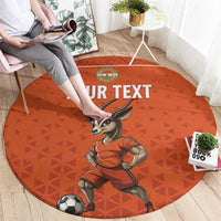 Custom Niger Football Round Carpet Allez les Menas On Va Gagner