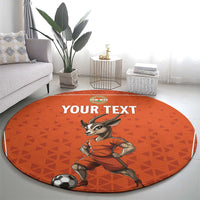 Custom Niger Football Round Carpet Allez les Menas On Va Gagner