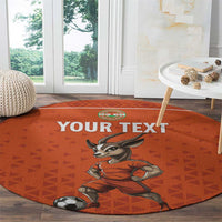Custom Niger Football Round Carpet Allez les Menas On Va Gagner
