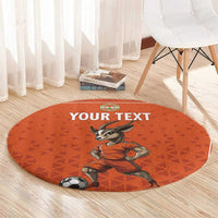 Custom Niger Football Round Carpet Allez les Menas On Va Gagner