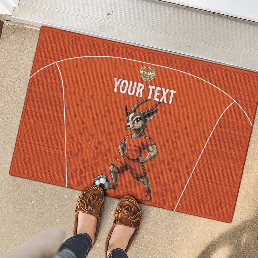 Custom Niger Football Rubber Doormat Allez les Menas On Va Gagner