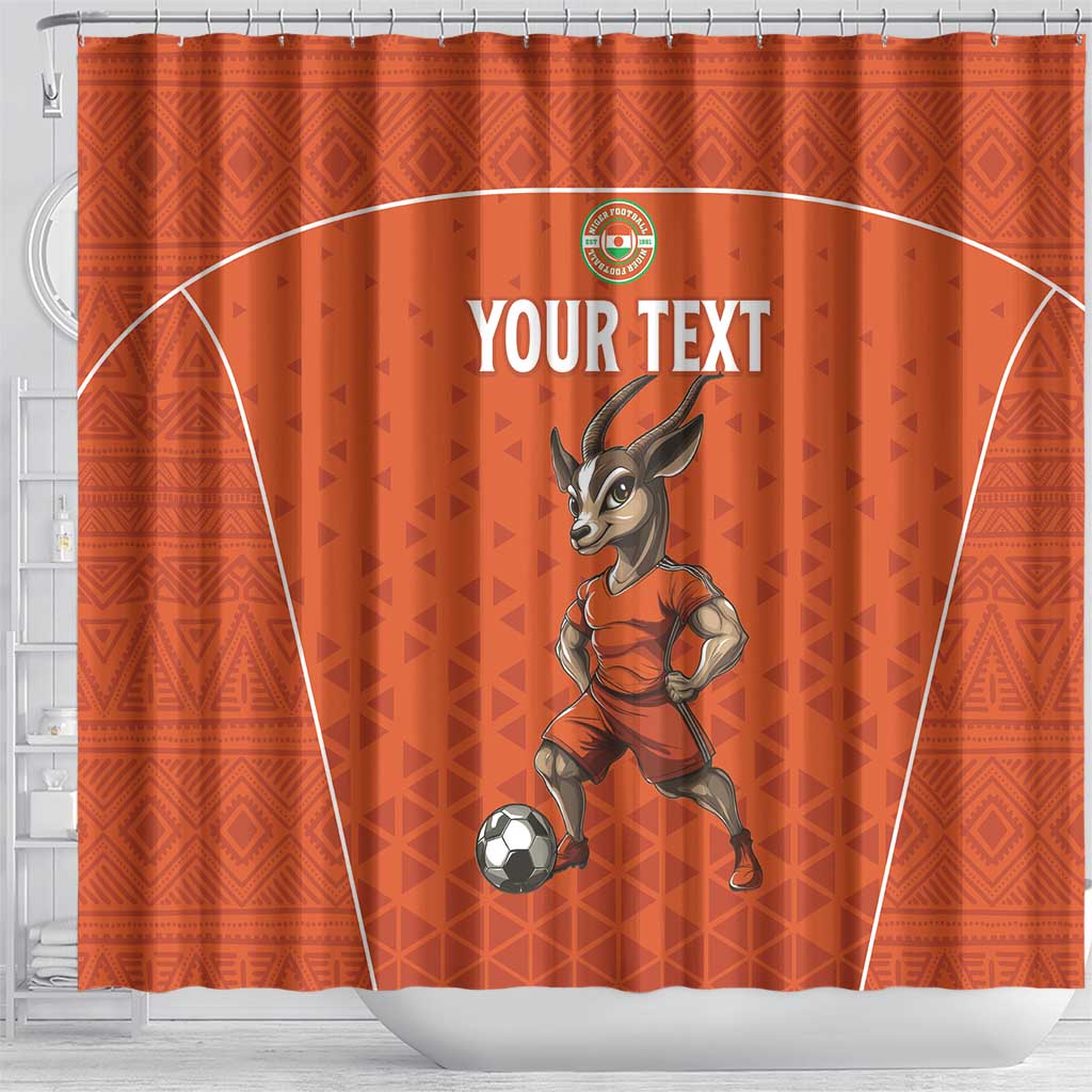 Custom Niger Football Shower Curtain Allez les Menas On Va Gagner