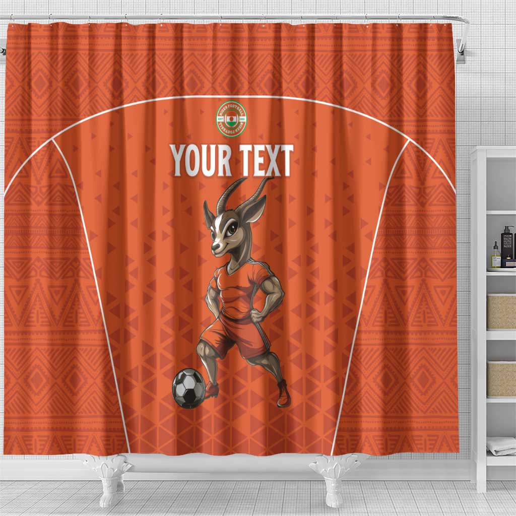 Custom Niger Football Shower Curtain Allez les Menas On Va Gagner