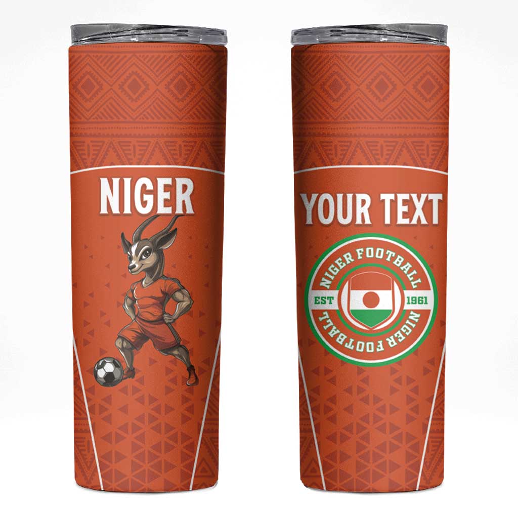 Custom Niger Football Skinny Tumbler Allez les Menas On Va Gagner