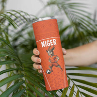 Custom Niger Football Skinny Tumbler Allez les Menas On Va Gagner