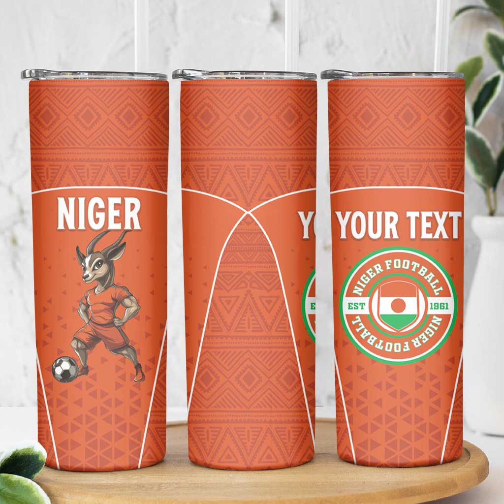 Custom Niger Football Skinny Tumbler Allez les Menas On Va Gagner