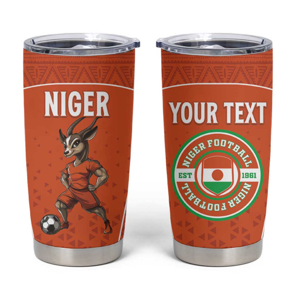 Custom Niger Football Tumbler Cup Allez les Menas On Va Gagner