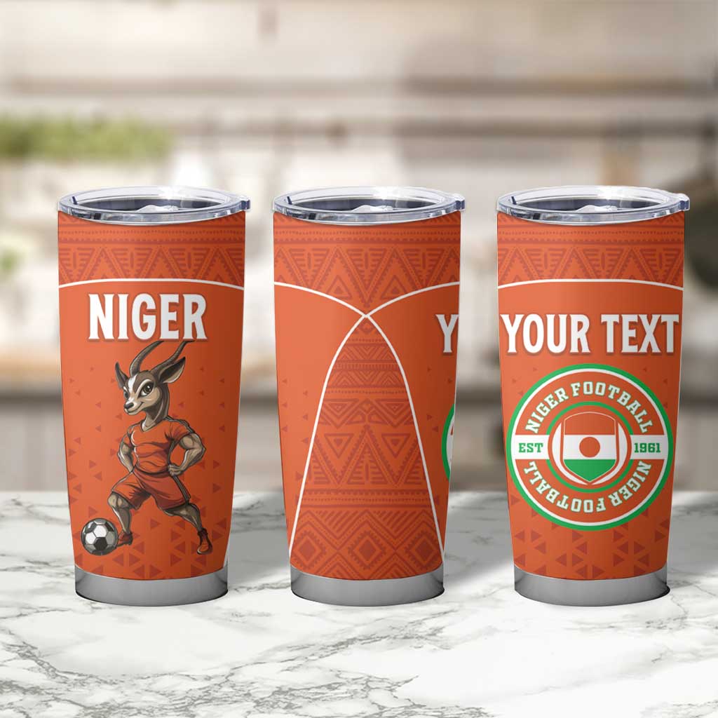 Custom Niger Football Tumbler Cup Allez les Menas On Va Gagner