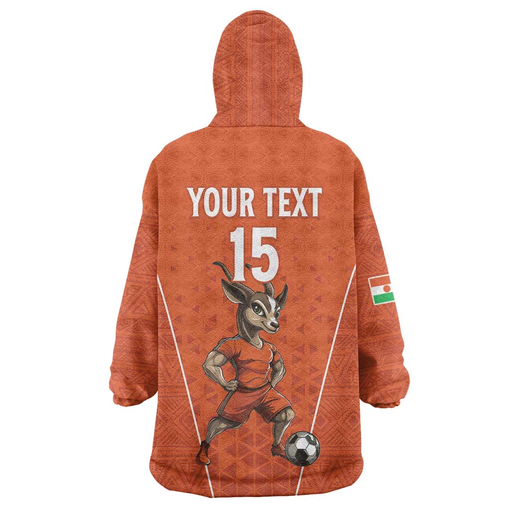 Custom Niger Football Wearable Blanket Hoodie Allez les Menas On Va Gagner