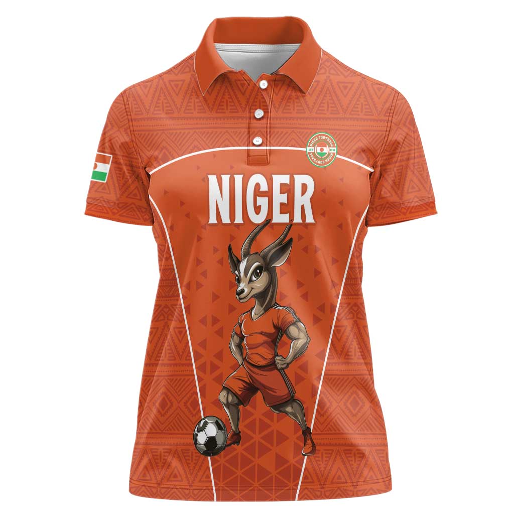 Custom Niger Football Women Polo Shirt Allez les Menas On Va Gagner