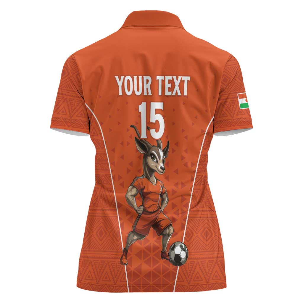 Custom Niger Football Women Polo Shirt Allez les Menas On Va Gagner