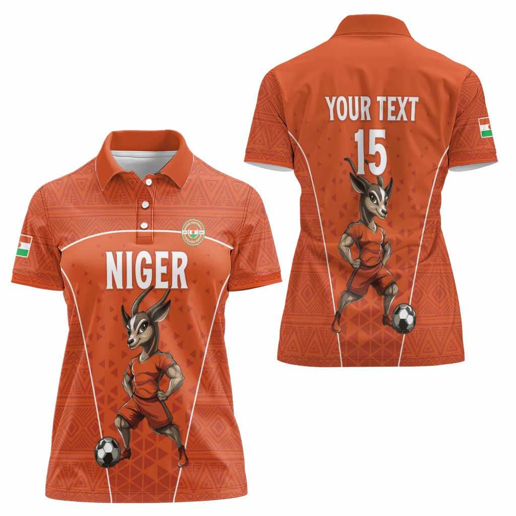 Custom Niger Football Women Polo Shirt Allez les Menas On Va Gagner
