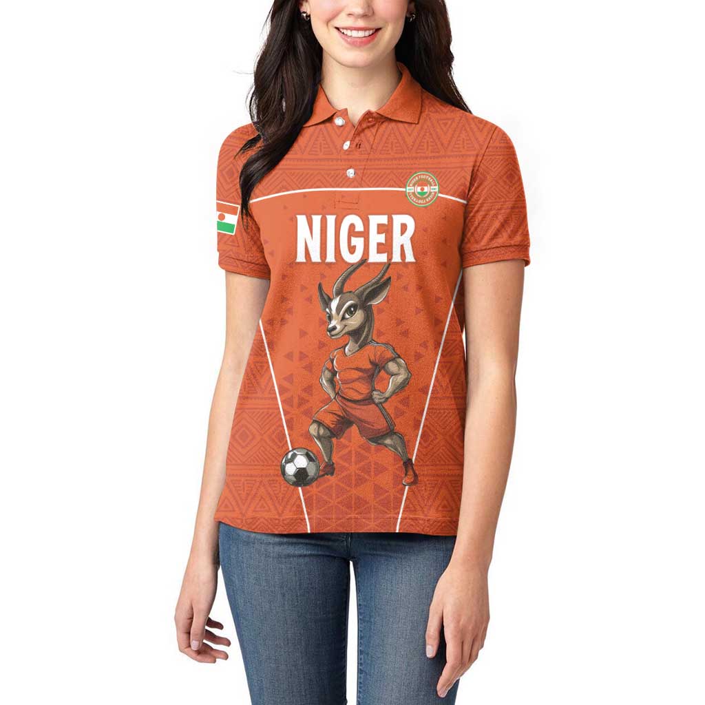 Custom Niger Football Women Polo Shirt Allez les Menas On Va Gagner