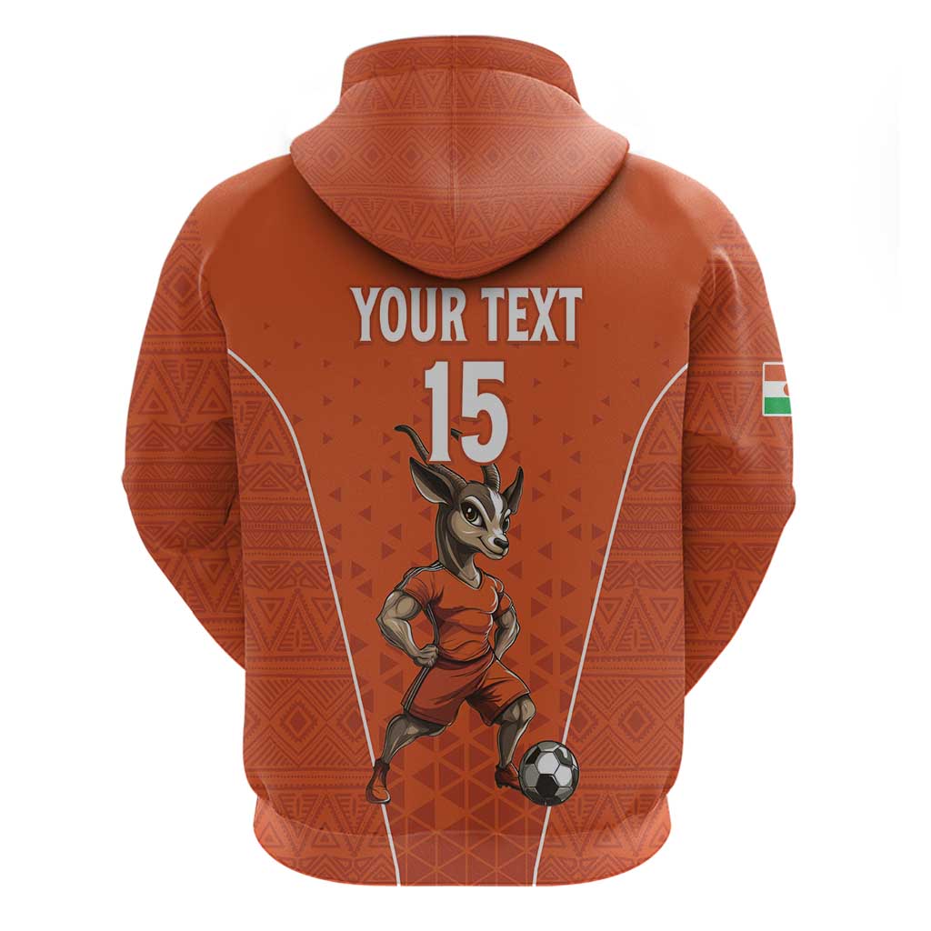 Custom Niger Football Zip Hoodie Allez les Menas On Va Gagner