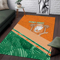 Ivory Coast Rugby Custom Area Rug Allez Les Elephants