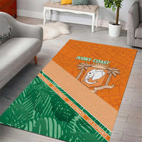 Ivory Coast Rugby Custom Area Rug Allez Les Elephants